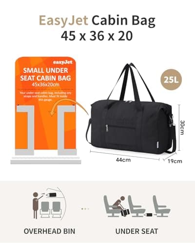 Narwey Easyjet Cabin Bag 45x36x20 New Easyjet Underseat Foldable Travel Bag — view 2