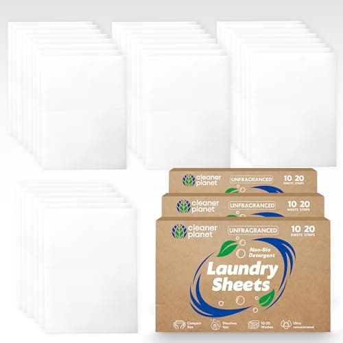 SOL 30pk Laundry Sheets - 60 Loads Unscented - Washing Sheets Detergent