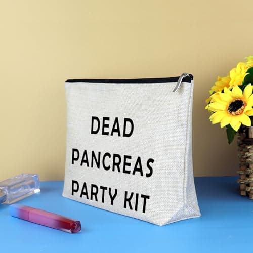 Diabetic Travel Kit Pouch Gift for Grandma Grandpa Mom Dad - Pancreas Party Supplies & Makeup Cosmetic Bag - Christmas & Birthday for Diabetes Awareness — view 6