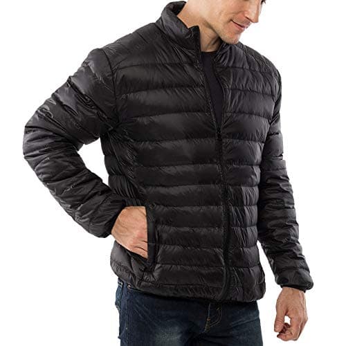 alpine swiss Niko Men’s Puffer Jacket | Warm Down Alternative Insulated Coat | Packable, Water-Resistant & Windproof Winter Outerwear with Zipper Pockets BLK XL — view 5