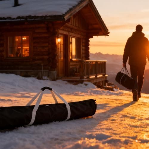 GATHINESS Black Ski Bag for Travel Large Capacity 420d Oxford Cloth — view 5