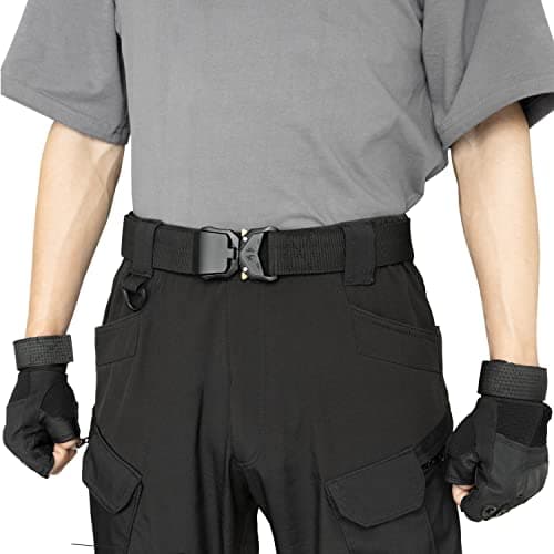 LXMY Tactical Belt,Work Belts for Men,Military Hiking Heavy Duty Belt for 1.5 Inch,Nylon Webbing Tool Belt,Gift With Quick Release Buckle — view 4