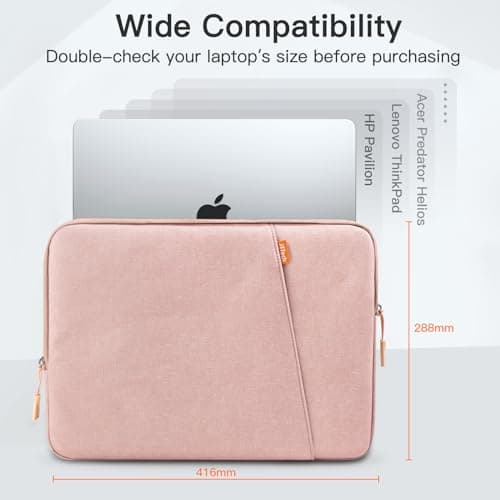 JETech Laptop Sleeve for 16-Inch Devices, Rose Gold — view 2