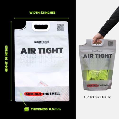 BootProof Smell Proof Boot Bag Odour Eliminating Storage for Football Boots & Rugby Boots – Leakproof, Durable, Easy Clean, Ideal for Sports Gear (1) — view 3
