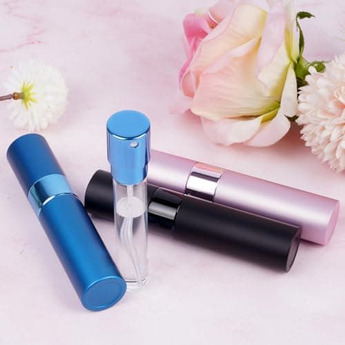 ACWOO Perfume Atomiser Bottles, 3Pcs 10ml Refillable Travel Spray Bottles, Portable Mini Refillable Empty Perfume Bottle, Empty Spray Bottle for Travel, Vacation — view 3