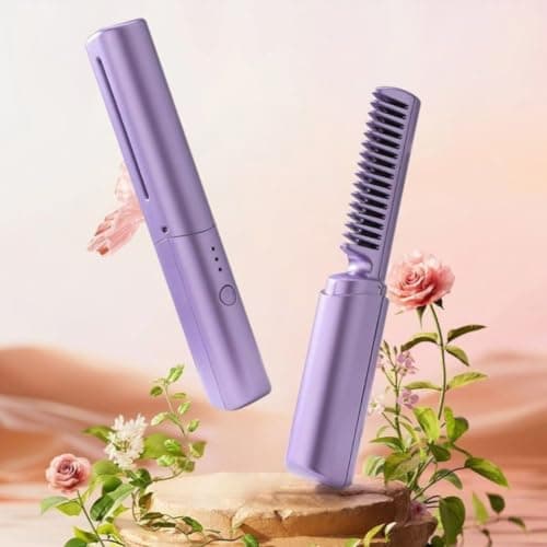 Portable Curling Iron Wireless Compact for Travel Pink(Pink) — view 5