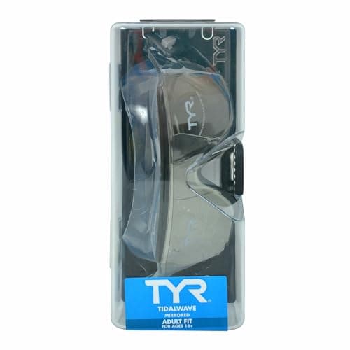 TYR TidalWave Swim Mask Mirrored-Core, Silver/black, one size — view 4