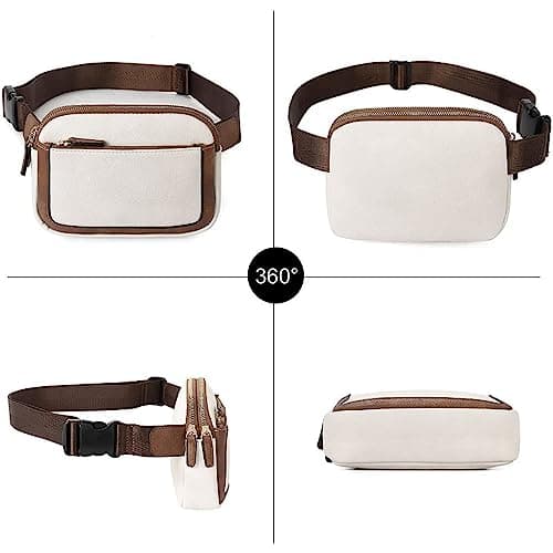 Belt Bag For Women Everywhere Crossbody Waist Bag Adjustable Strap Vegan Leather Women's Womens Packs Waist Pack (Brown, One Size) — view 4