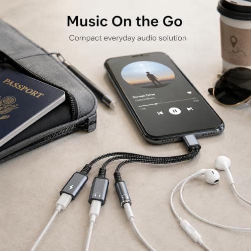 Hyleon 3-in-1 USB C to 3.5mm Headphone & Charger Adapter — view 6