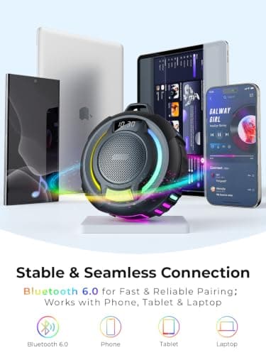 havit Shower Speaker IP67 Waterproof Floating Bluetooth with Clock — view 4