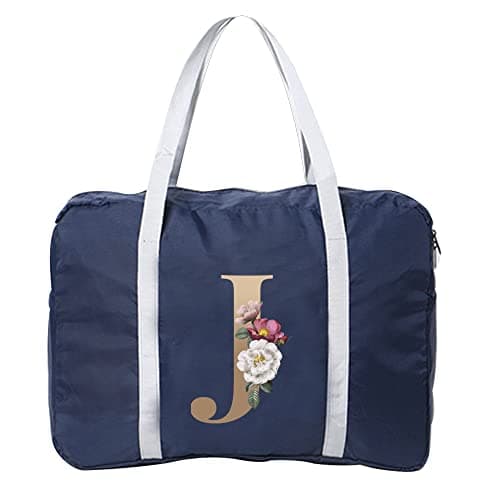 Cabin Bag 45x36x20 for Underseat Travel Bag Holdall Bag Carry on Hand Luggage Weekend Bag Packable Travel Duffel Bag,Sports Fitness Luggage (Gold J)