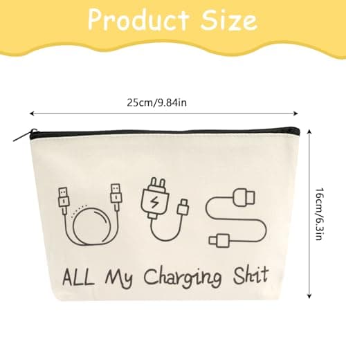 Charging Cable Travel Bag, Cable Organiser Bag with Zipper (Style 2) — view 2