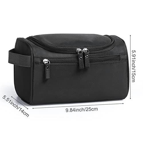 Toiletry Bag, Etercycle Hanging Wash Bag Travel Toiletry Bag Waterproof Bathroom Bag for Men and Women Travel Toiletry Makeup Organizer (Black) — view 2