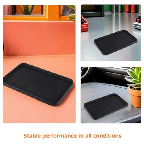 HOMOCONO Car Dashboard Mat Car Dashboard Storage Foldable Silicone Anti-slip 4pcs Non Slip Dash Pad Tray Multifunctional for Small Items and Devices for City Driving and Long Road Trips — view 3