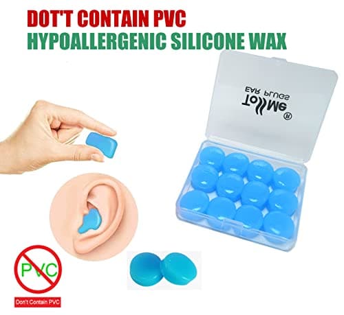 Ear Plugs for Sleeping (12 Pairs) by ToSSme® I Soft Silicone Ear Plugs I Noise ReductionReusable Swimming EarPlugs — view 4
