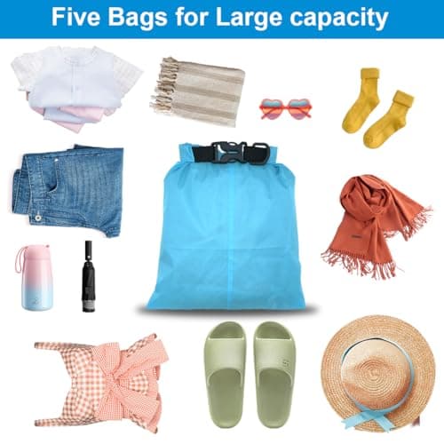 LICQIC Waterproof Dry Bag, Drybag Canoe Bag, 1 Pcs Sky Blue, 3 Litre — view 5