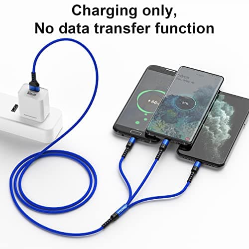 RAVIAD Multi Charger Cable, 3 in 1 Charger Cable 3A USB Fast Charging Cord — view 3