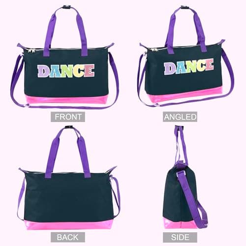 Garment Dance Shoulder Bags for Girls, Teen Dancers, Costumes, Boys | Holographic Glitter Dance Bag for Kids, Dance Rainbow, Every Day — view 4