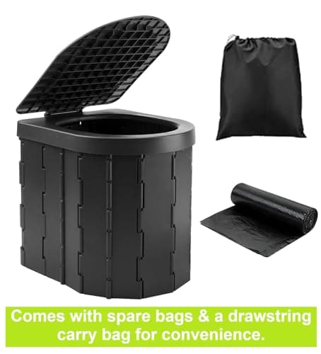 Unibos | Portable Toilet, Outdoor Camping Toilet, Fishing Toilet, Campervan Toilet, Collapsible Toilet Bucket, Portable Loo, Camping Loo, Camping WC — view 3