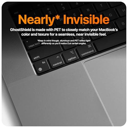 UPPERCASE GhostShield Premium Palm Rest Protector Skin Cover Set, Scratches and Wear Protection, Compatible with MacBook Pro 16" 2024 2023 2021 M4/M3/M2/M1 Pro/Max (Space Black) — view 4