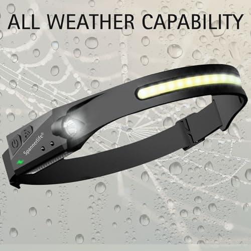 Spanner In The Works Bulk Pack 10 LED Headtorches – Rechargeable Wide-Beam Headlamp with Motion Sensor, USB-C Charging, Waterproof & Adjustable (Pack of 10) — view 5