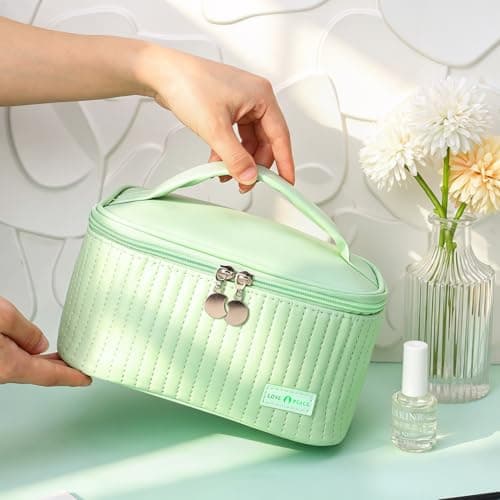 Bestomrogh Make up Bag, Large Capacity Travel Cosmetic Bag — view 4