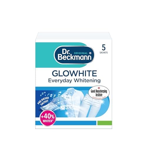 Dr. Beckmann Glowhite, In-Wash Sachets, Brighter White Laundry, 5 x 40g