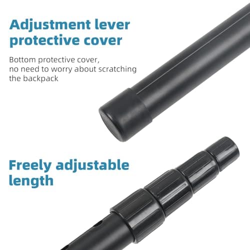 MaxEarn Golf Travel Bag Support Rod, 20-25 Inch 5 Positions, 4 Section Adjustable Aluminum Alloy Telescoping, Anti-Impact Golf Support System, Portable Golf Club Stiff Arm Protector Accessories — view 5