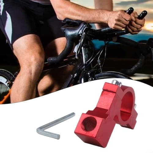 Motorbike Rear View Mirror Mount 10mm Thread - Heavy Duty Aluminium Clamp for GPS Phone Holder Accessories Purple(Red) — view 3
