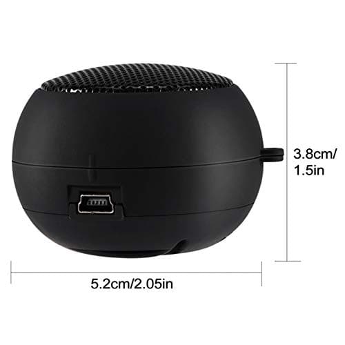 Mini Speaker, USB Lightweight Portable Travel 3.5mm Low Power Retractable Loud Speaker with Battery, for MP3, MP4, MP5, Mobile Phones, Computers(black) — view 4