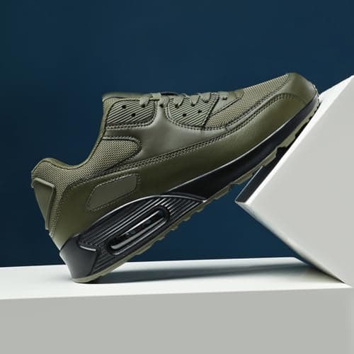 Padgene Men Women Running Shoes Sports Trainers Breathable Lightweight Sneakers Air Cushion Low Top Footwear Waking Fitness Lace up Shoes for Walking Gym Jogging Fitness Athletic Casual — view 3