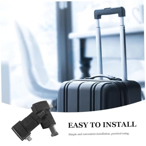 FRCOLOR Luggage Handle Replacement with Secure Mechanism for Suitcase Repair 2pcs Black PVC Telescopic Retractable Handle Parts User-Friendly Design for Family Trips — view 3