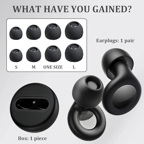 45db Sleep Ear Plugs,Reusable Silicone Soft Earplugs Sleep Noise Cancelling for Side Sleepers Snoring Travel Study,Hearing Protection with 4 Size (S/M/L/One-Size — view 3