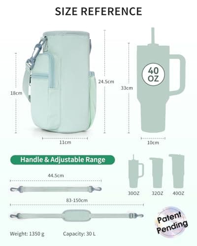 Sportsnew Stanley Tumbler Carrier Insulated Magnetic Water Bottle Bag — view 4