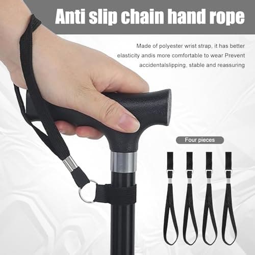 4 Pcs Walking Stick Wrist Straps, 24 cm Nylon Cane Loops for 16 to 20 mm — view 3