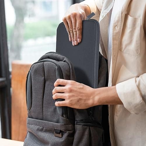 AIPIE Laptop Sleeve 14 14.2 Inch Bump Absorb Laptop Case 13.58x9.65x1 Inches Durable Cover Compatible with Asus, Dell, HP, Lenovo Thinkpad Ideapad Chromebook Ultrabook Surface Gaming PC, Gray — view 6