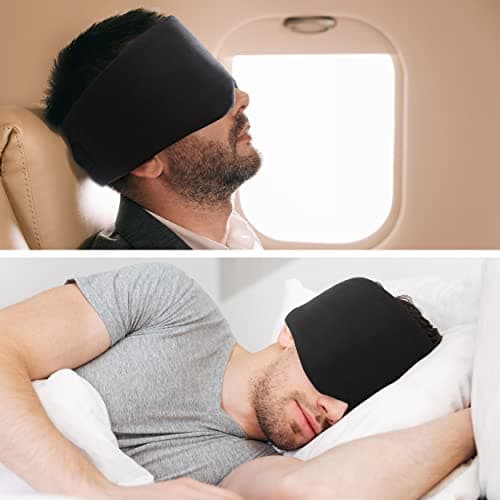 FRESHME Sleep Mask Blackout Black Handmade Cotton Sleep Mask for Women Men — view 2