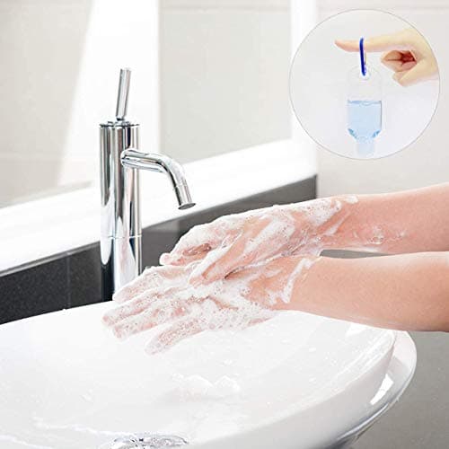 Tenlacum 50ml Refillable Bottles Travel Carabiner with Keychain Clip Portable Squeeze Sanitiser Hand Containers Transparent Empty Bottles 8PCS — view 6
