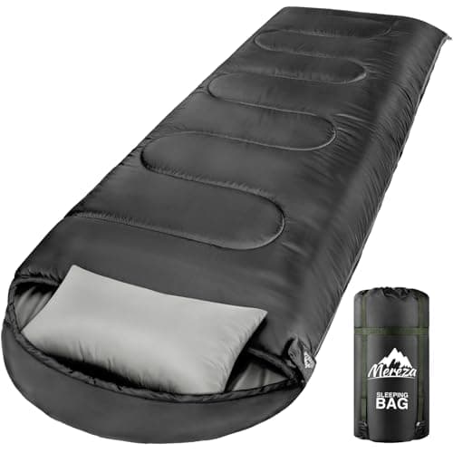 MEREZA Sleeping Bags XL for Mens Large Wide Sleeping Bag for Camping Big and Tall Sleeping Bags for Women Adults Warm with Compression Sack Cold Weather & Warm