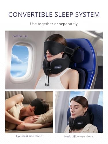 Bonairest Travel Pillow, Neck Pillow Airplane for Long Flight Sleeping — view 5