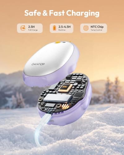 Gaiatop Magnetic Hand Warmers Rechargeable 2 Pack, Cute Penguin Design — view 5