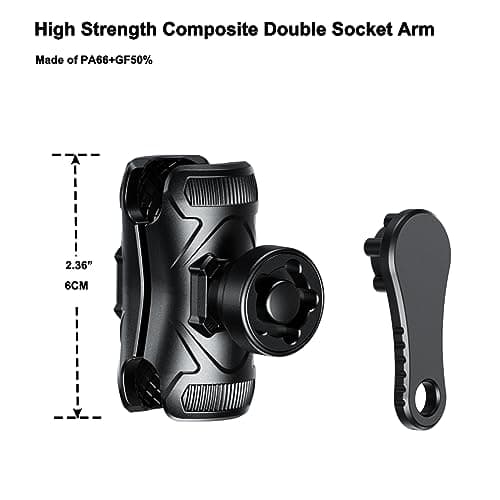 iMESTOU Anti-Theft Double Socket Arm Fits for RAM Size B - Phone Mounts or Other Accessories — view 2