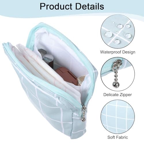 3 PCS Portable Period Bag with Zipper, 3 Styles Period Pouch — view 3