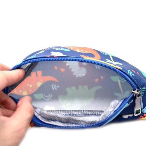 Kids Fanny Pack, Cute Dinosaur Kids Bum Bag Bumbag Waist Pack Cartoon Hipsack Belt Bag Small Belt Bum Bag Crossbody Purse Waist Pouch for Toddler Girls Boys Running Hiking Travel Sports — view 6