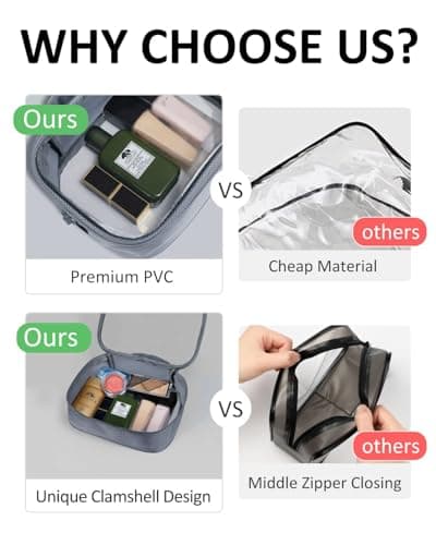 Moyad Clear Wash Bag with Handle TSA Approved Airport Security Pouch — view 4