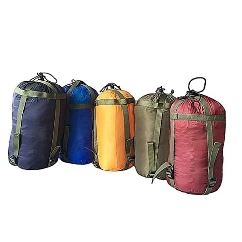 MUSISALY Sleeping Bag Compression Sack Outdoor Nylon Quilts Storage Bag Portable Camping Hiking for Adults Burgundy — view 4