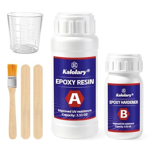 Kalolary 6PCS Carbon Fiber Repair Kit, 100g Epoxy Resin and 27g Hardener