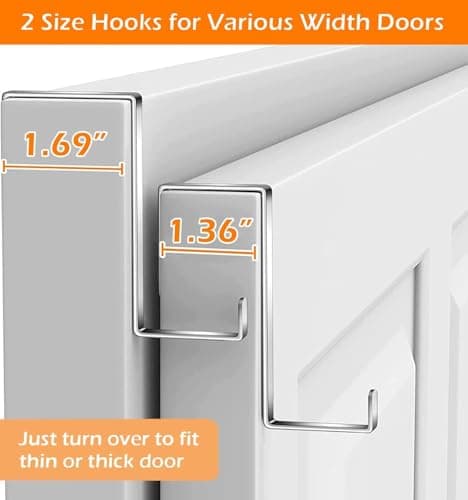 MISSLO Over the Door Shoe Storage Organiser Hanging Shoe Rack Holder 24 Large Mesh Pockets for Wardrobe Door Tidy with Hanger(White) — view 4
