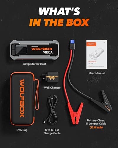 WOLFBOX 4000A Jump Starter Power Pack with 65W Quick Charger, MV24 — view 6