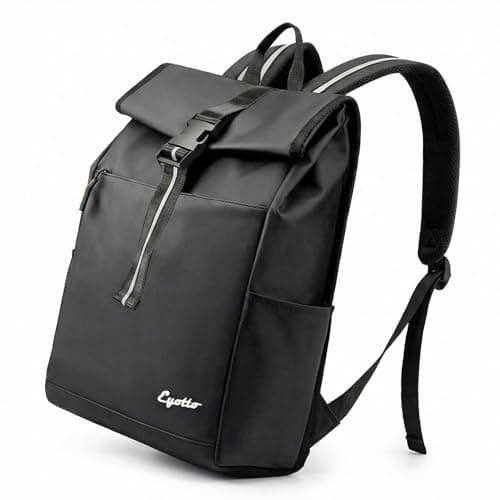 eYotto 15.6" Waterproof Laptop Backpack for Men and Women, Roll Top Design — view 2